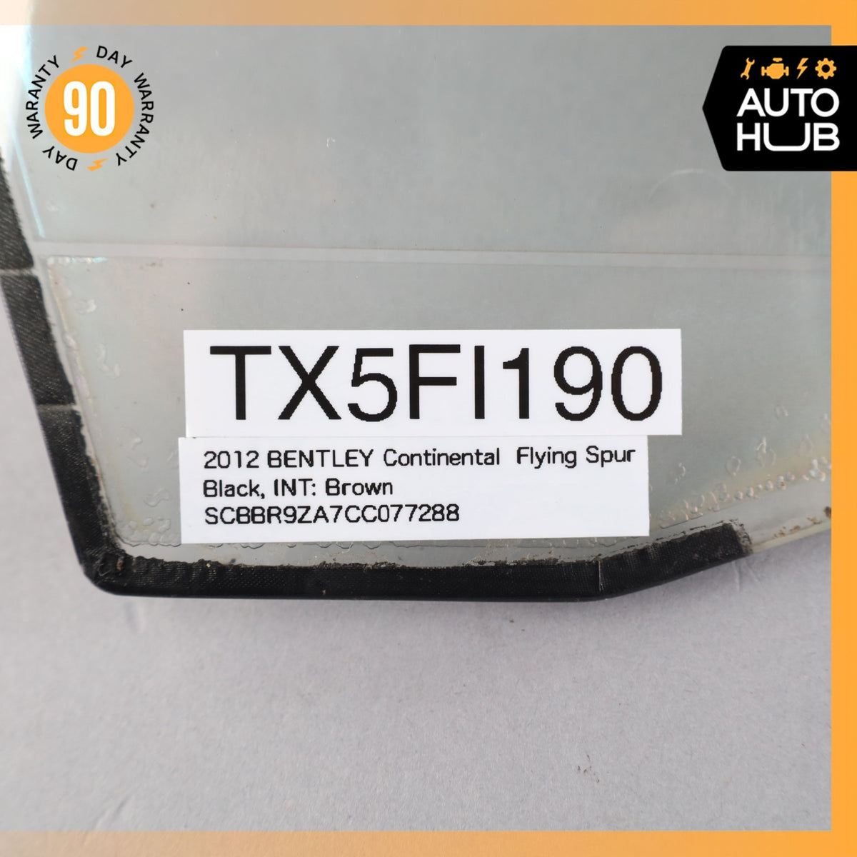 06-13 Bentley Continental Flying Spur Front Right Door Corner Window Glass OEM - photo 10