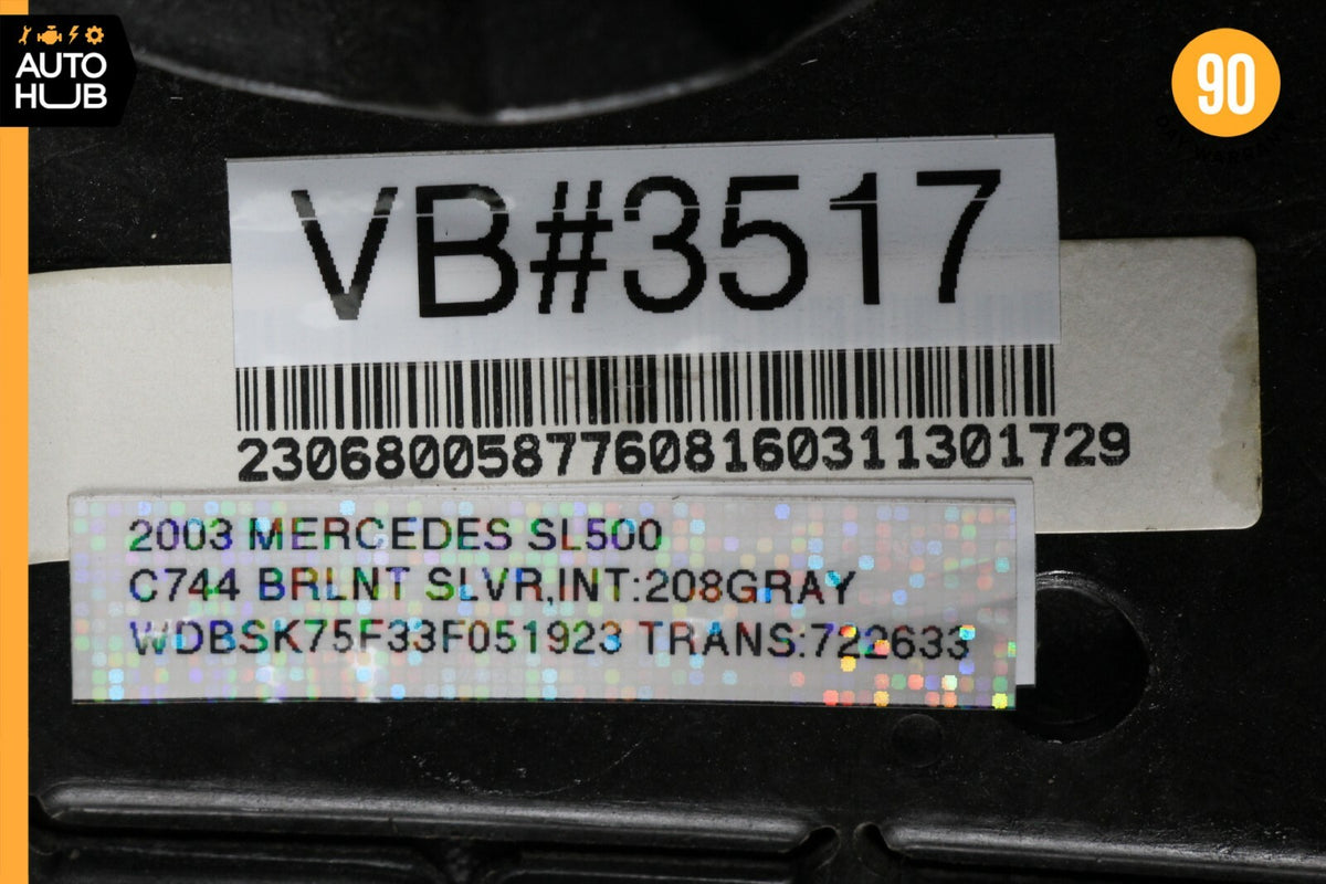 03-06 Mercedes R230 SL500 SL55 AMG Dashboard Dash Board Instrument Panel OEM - photo 12