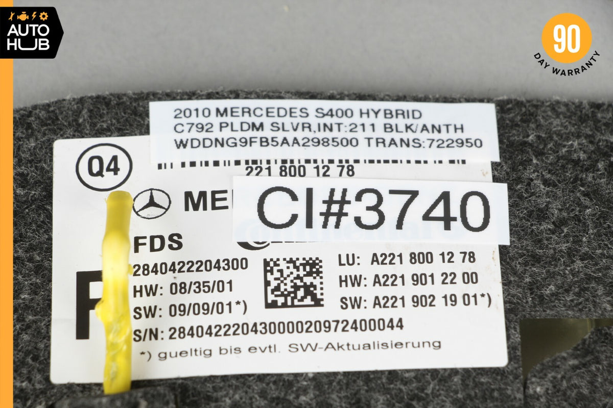10-13 Mercedes W221 S400 S550 Front Right Top Upper Seat Bladder Bolster OEM - photo 12