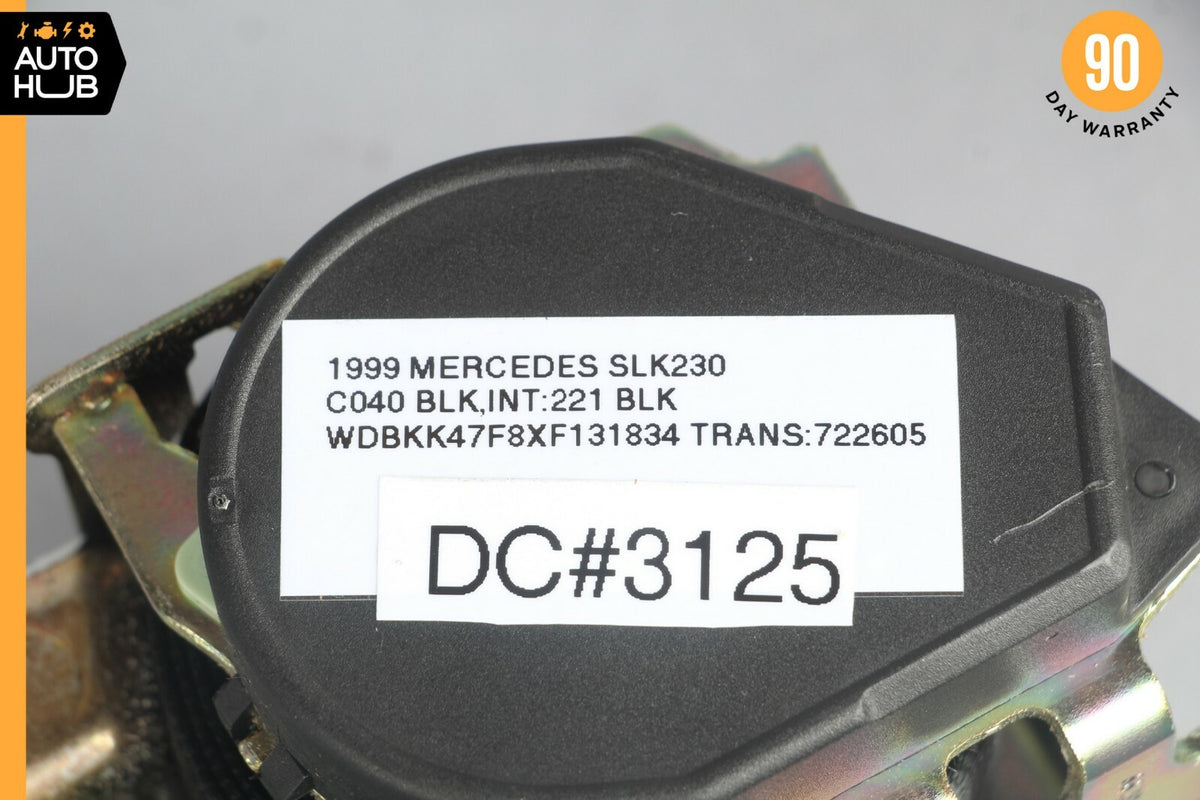 97-04 Mercedes R170 SLK230 SLK320 Right Passenger Seat Belt Seatbelt Black OEM - photo 12