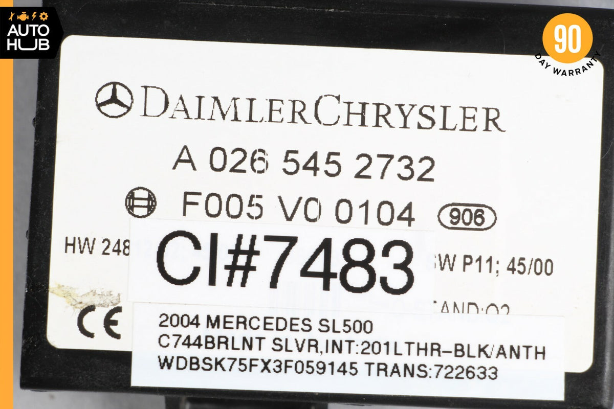 03-06 Mercedes R230 SL500 SL600 SL55 AMG Diagnosis System Module 0265452732 OEM - photo 6