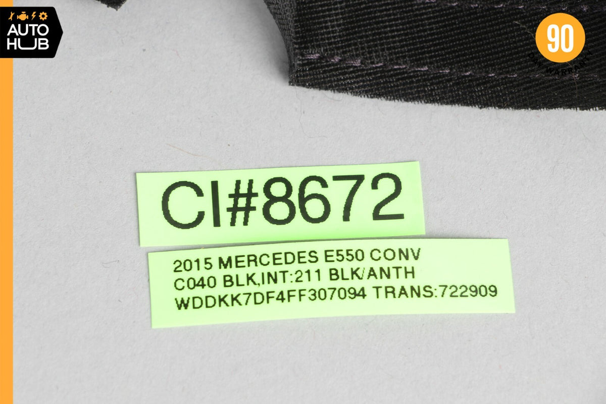 11-17 Mercedes W207 E550 E350 Convertible Soft Top Rear Left & Right Panel OEM - photo 12