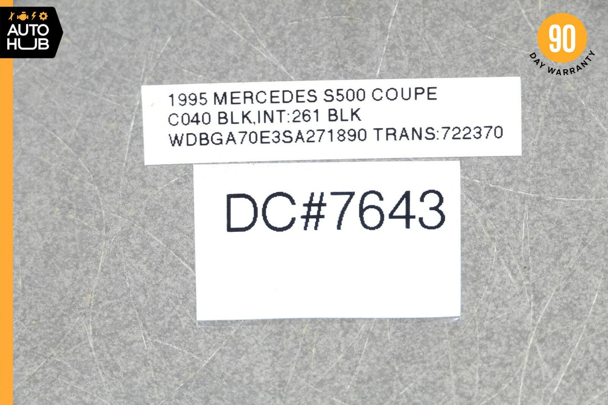 93-99 Mercedes W140 S500 Coupe CL500 Seat Back Panel Cover Black OEM - photo 12