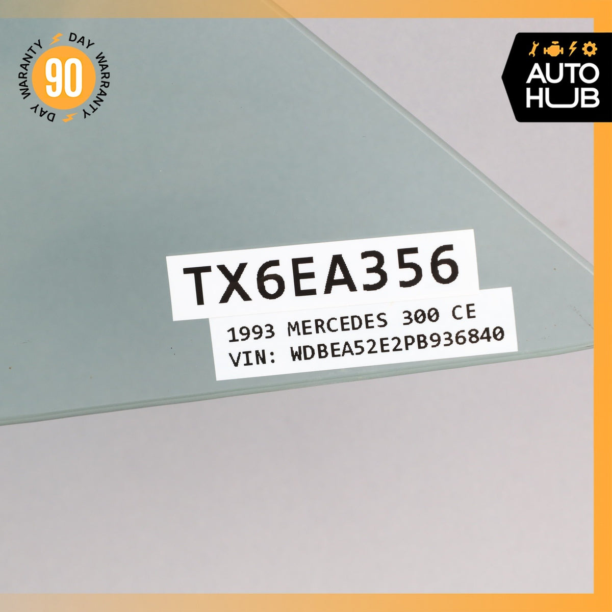 88-95 Mercedes W124 300CE E320 Coupe Right Quarter Window Glass OEM - photo 17