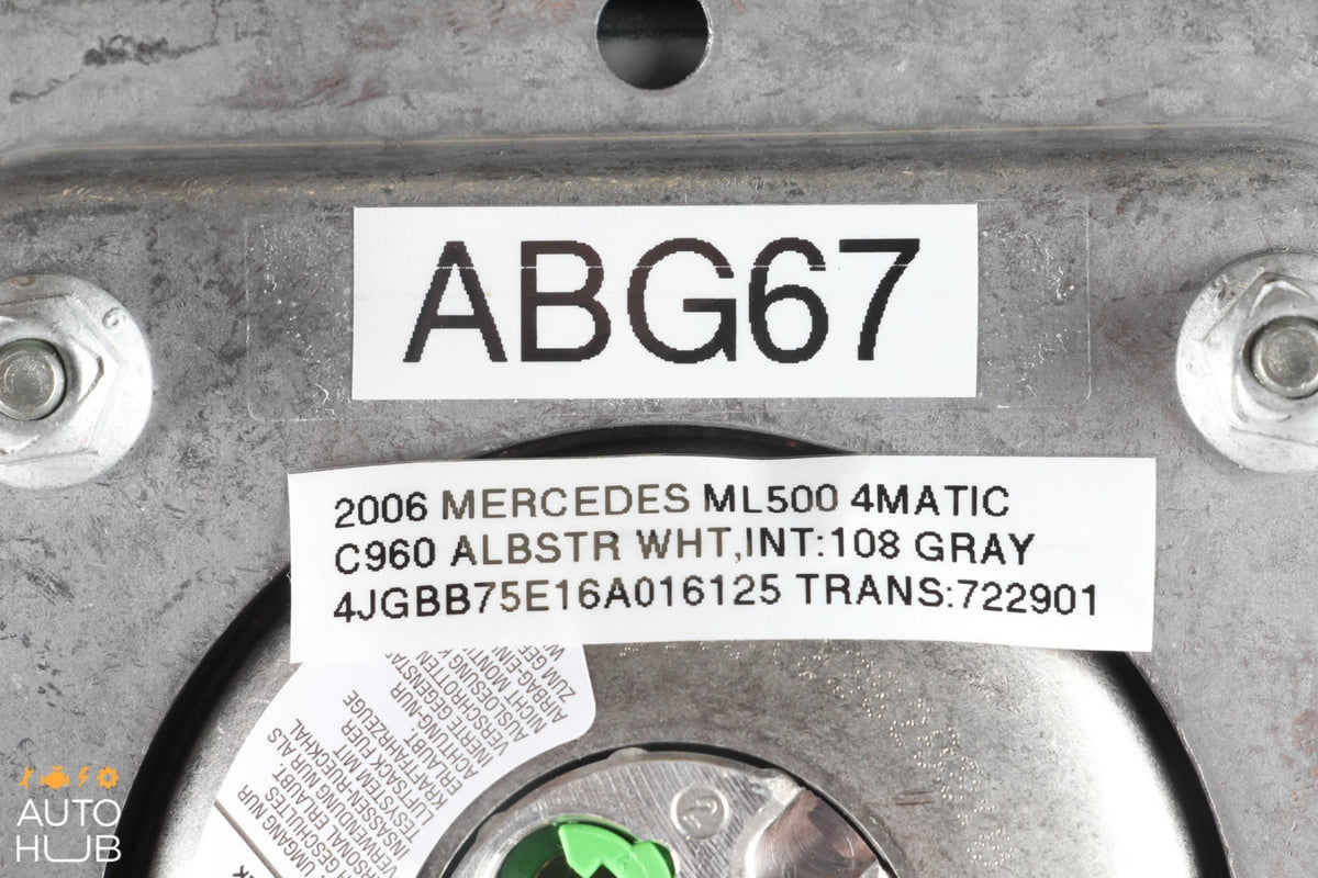 06-08 Mercedes W164 ML500 GL550 Driver Steering Wheel Airbag Air Bag Gray OEM - photo 11