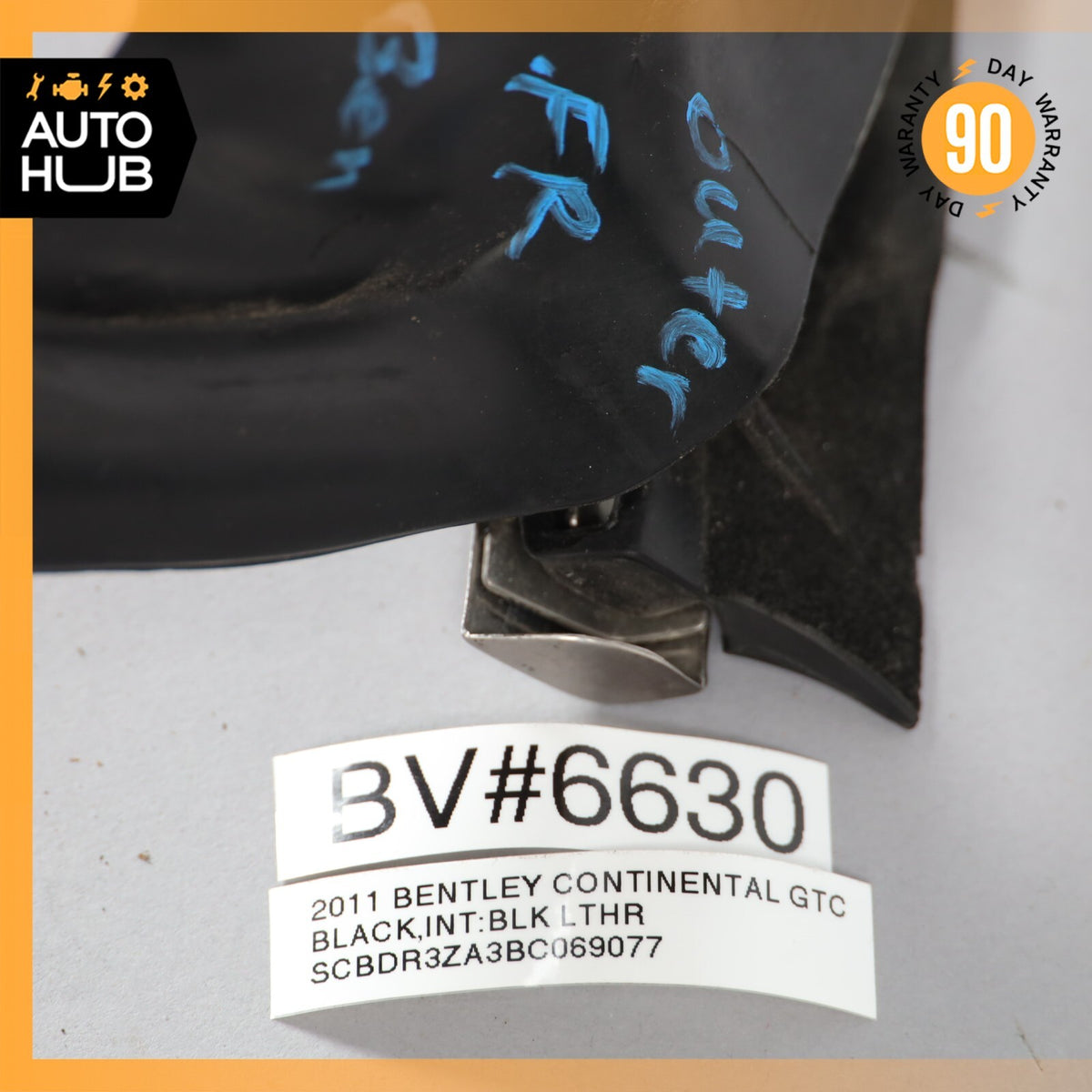 07-11 Bentley Continental GTC Front Right Window Weather Seal Molding OEM 59k - photo 17