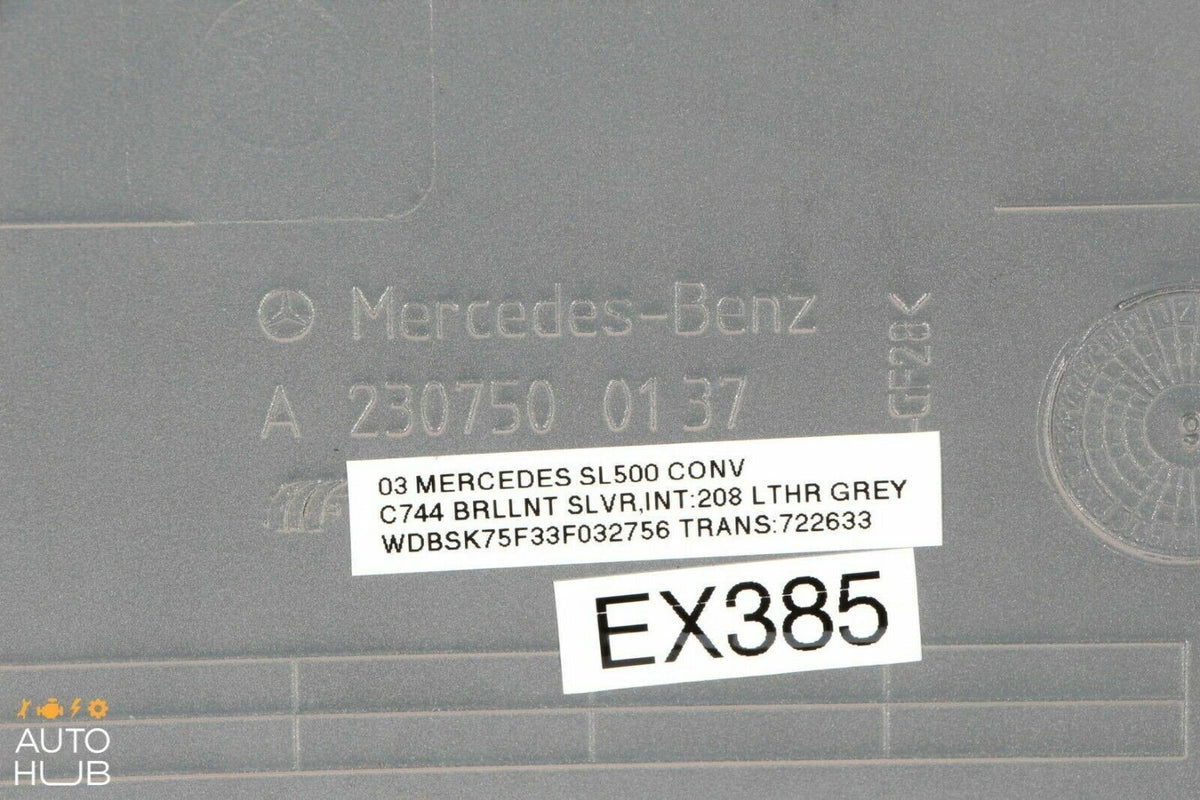 03-12 Mercedes R230 SL500 SL550 SL55 AMG Trunk Lid License Plate Holder OEM - photo 9