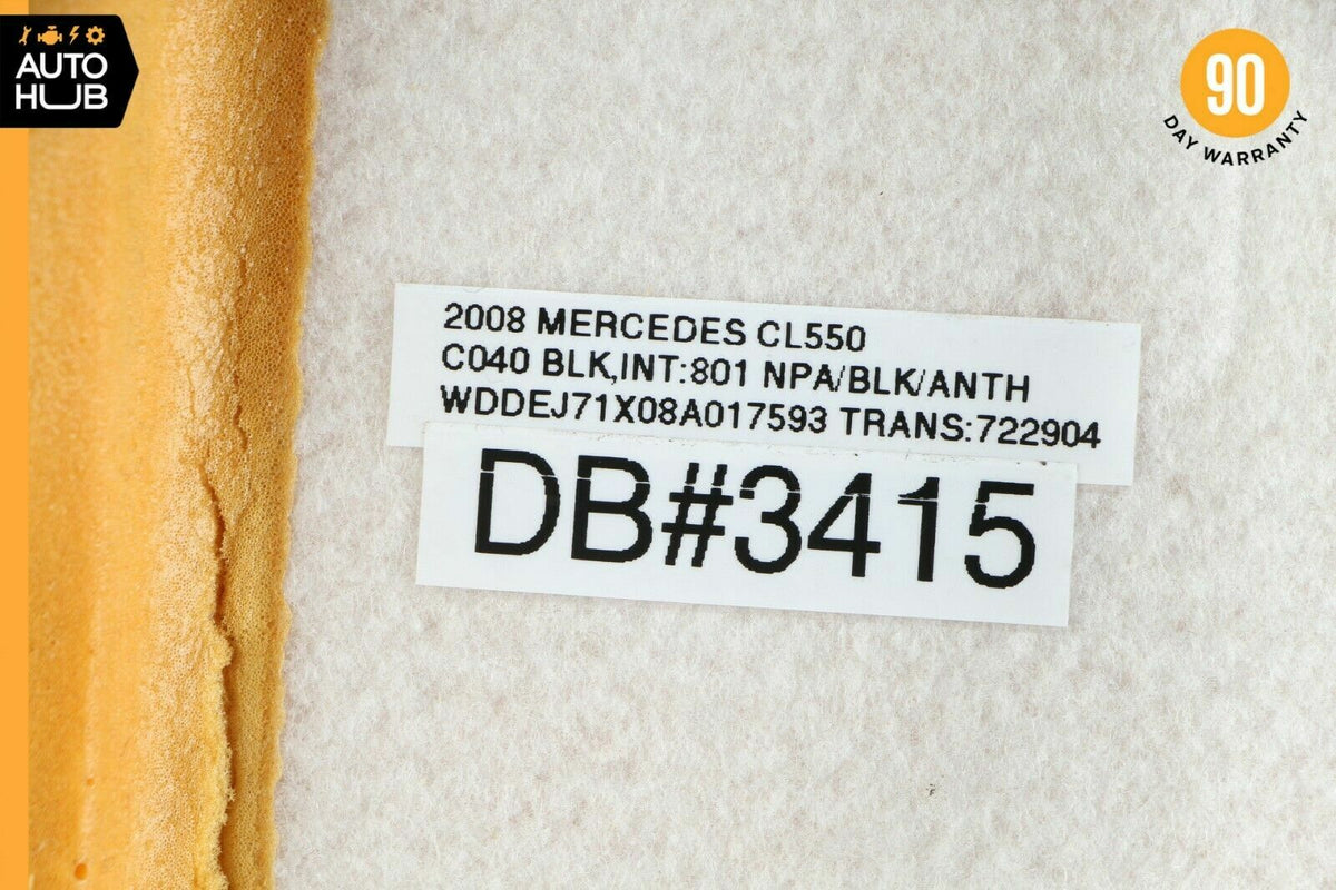 07-14 Mercedes W216 CL550 Front Left Side Bottom Lower Seat Cushion Black OEM - photo 12