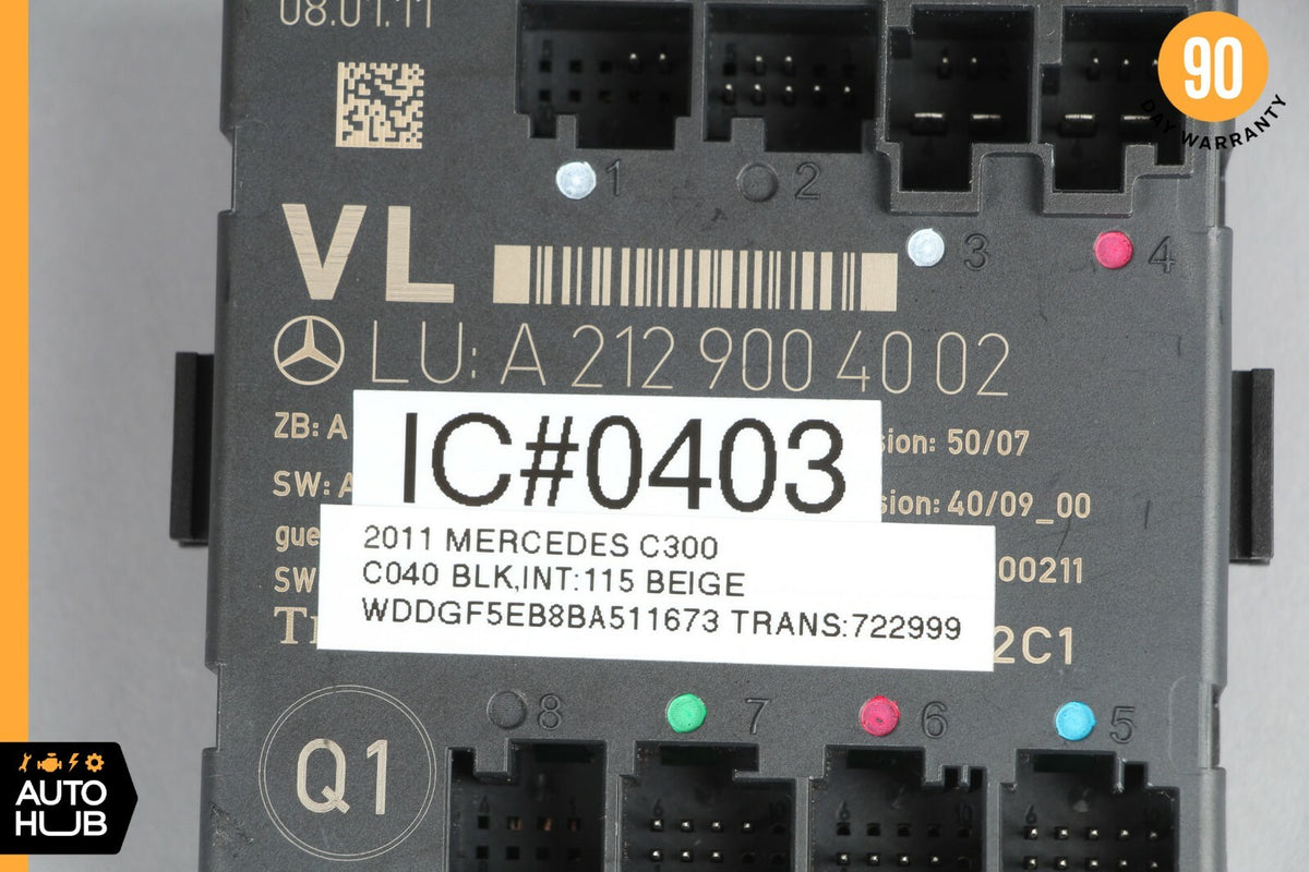 08-14 Mercedes W204 C300 C350 Front Left Side Door Control Module 2129004002 OEM - photo 7