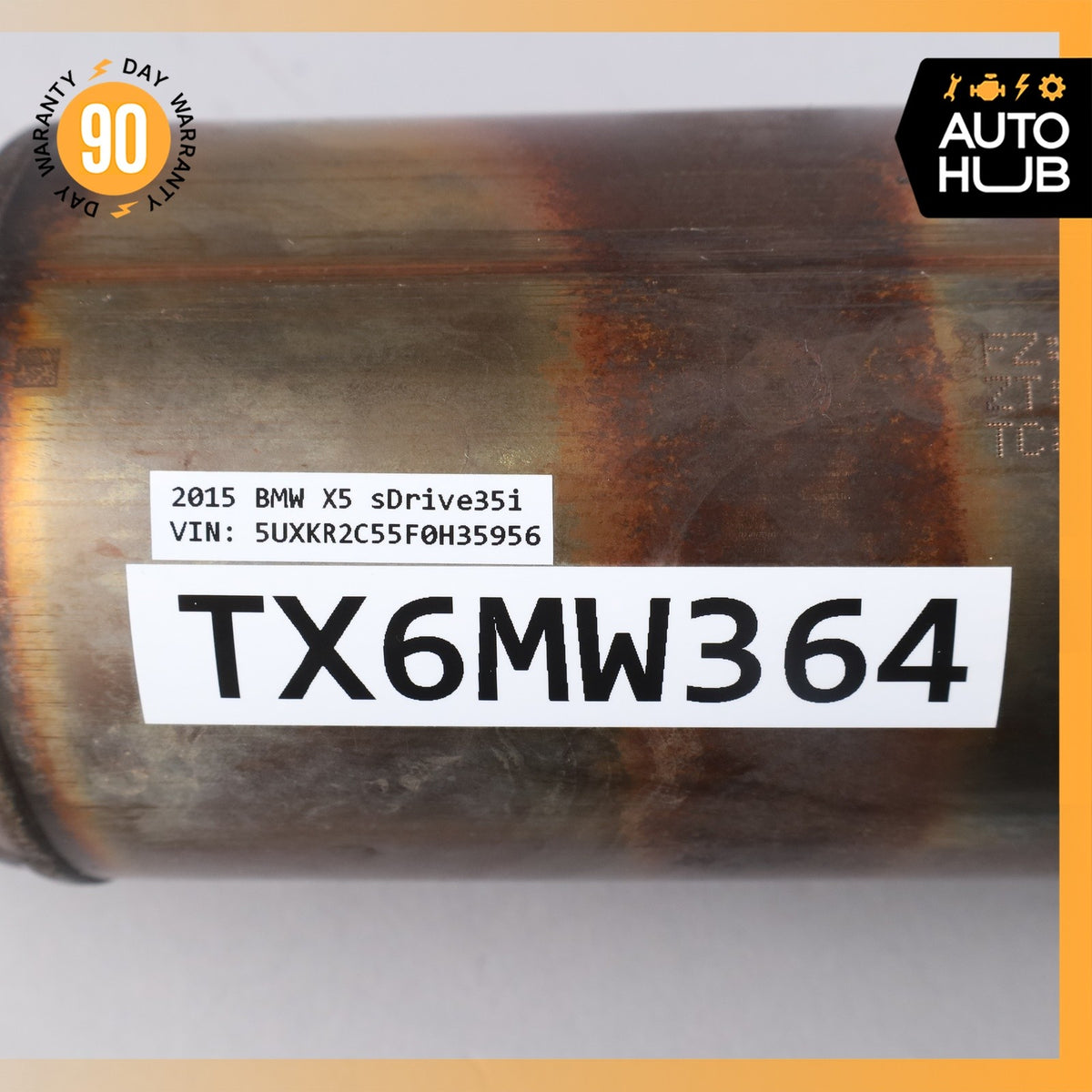 14-19 BMW F15 X5 X6 35i 535i 640i N55 3.0L Exhaust Downpipe 8603905 OEM 89k - photo 14