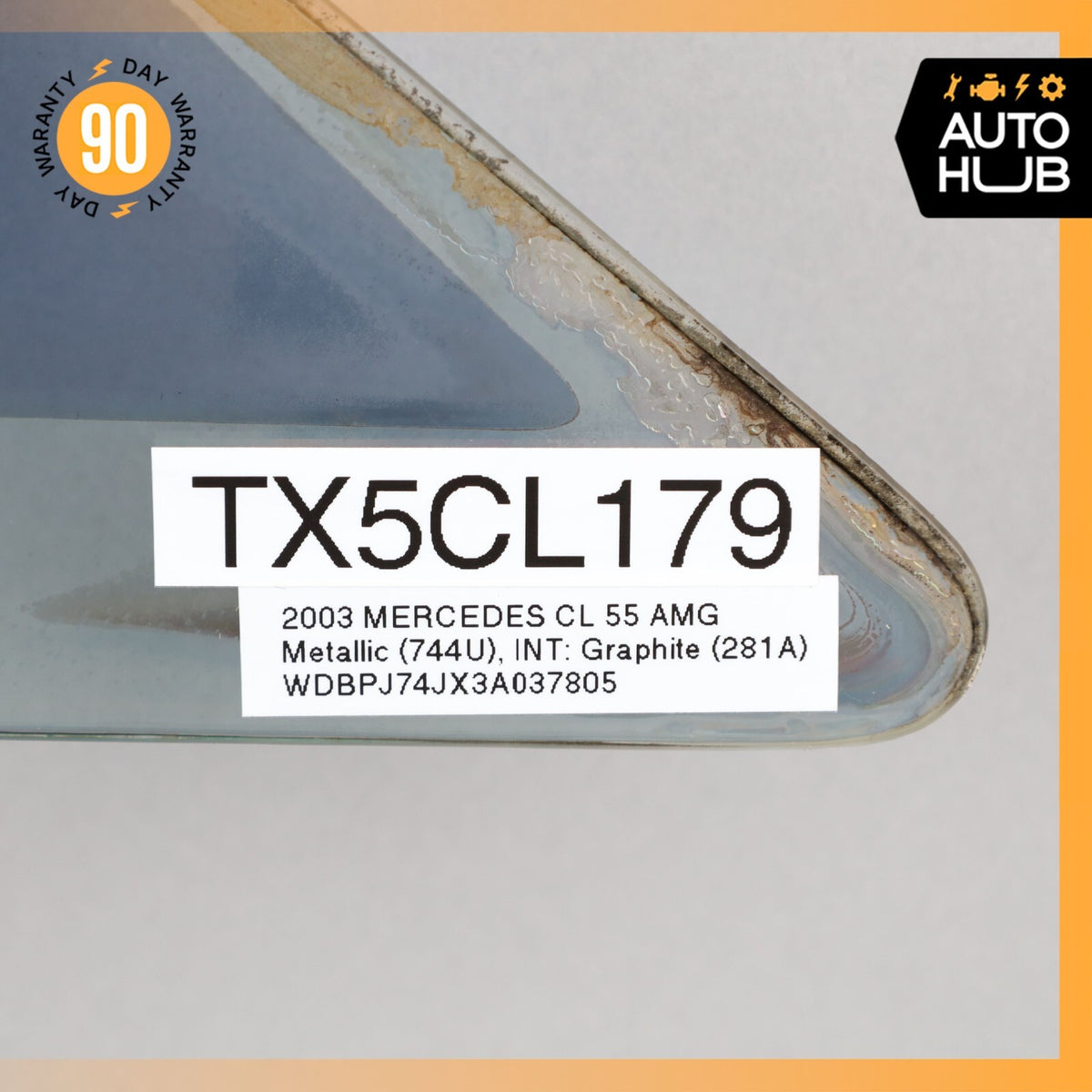 00-06 Mercedes W215 CL55 AMG CL500 Quarter Window Glass Rear Right Side OEM - photo 15