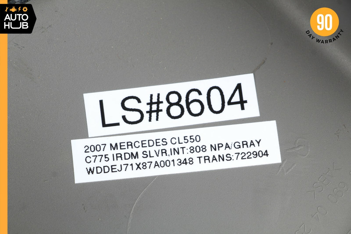 07-09 Mercedes W216 CL550 CL600 Rear Right Side Seat Belt Trim Cover Gray OEM - photo 12