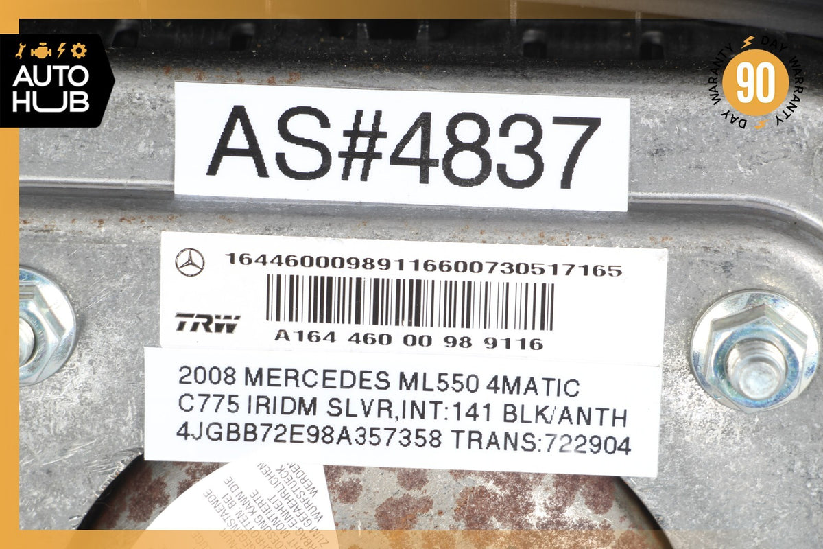 06-08 Mercedes W164 ML550 GL450 Driver Steering Wheel Airbag Air Bag Black OEM - photo 12