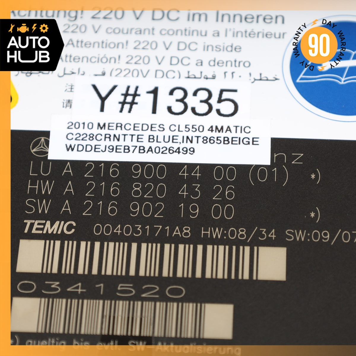 10-14 Mercedes W216 CL550 Front Left or Right Seat Contour Control Module OEM - photo 10