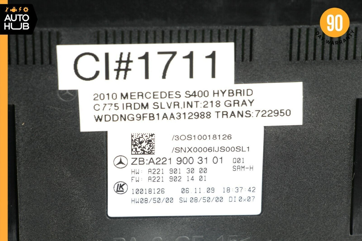 10-13 Mercedes W221 S400 S63 AMG Rear Sam Fuse Box Relay Module Control OEM - photo 13