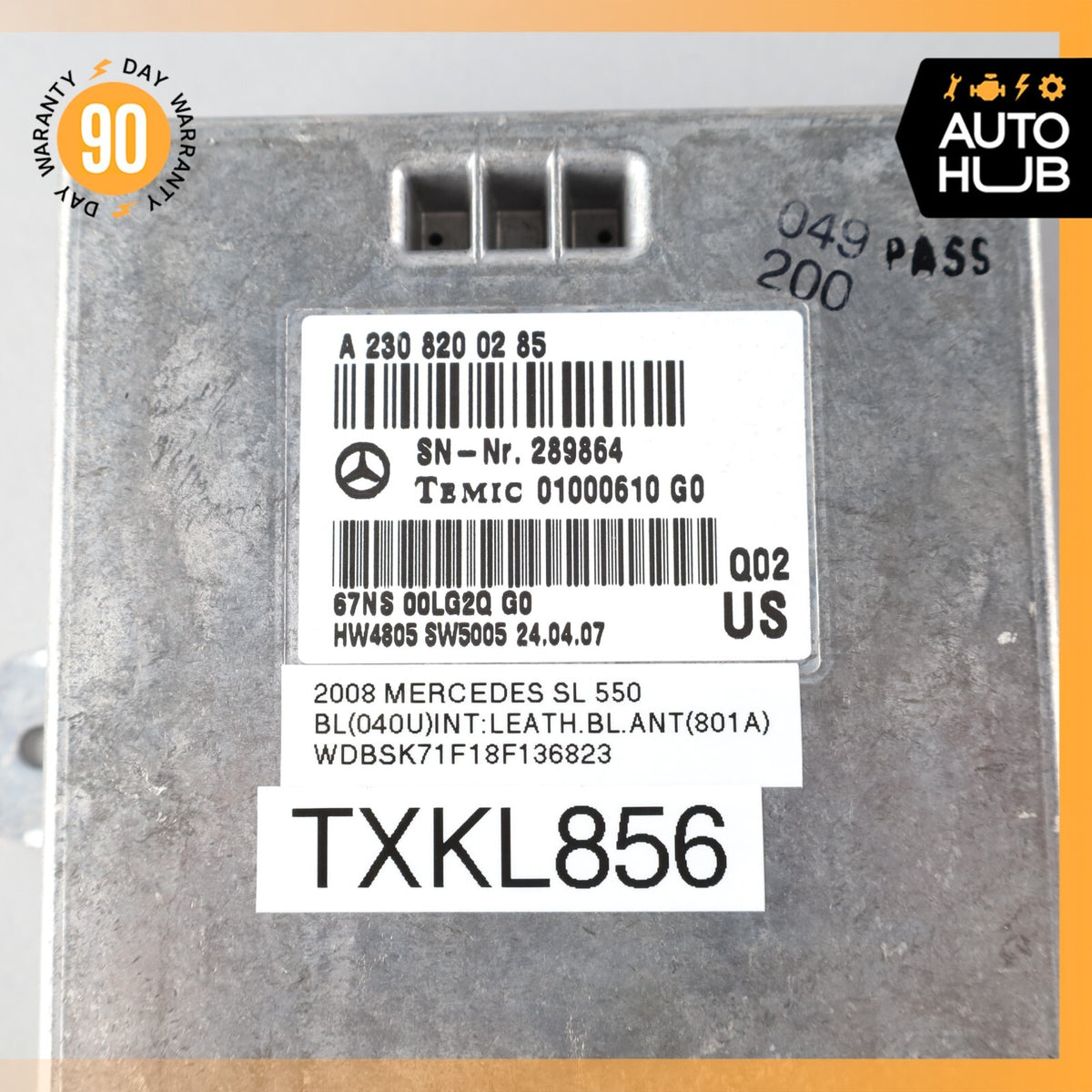 07-12 Mercedes R230 SL550 SL600 SL55 AMG Voice Control Module 2308200285 OEM - photo 7