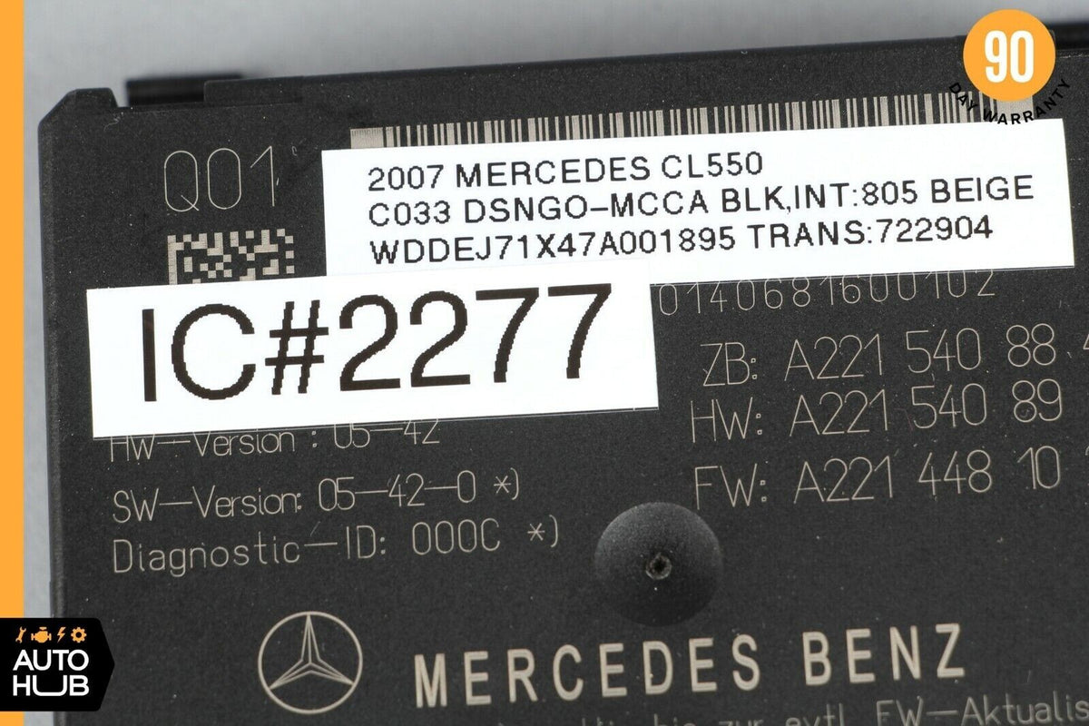 07-14 Mercedes W216 CL550 S550 Central Gateway Control Module 2215408845 OEM - photo 7