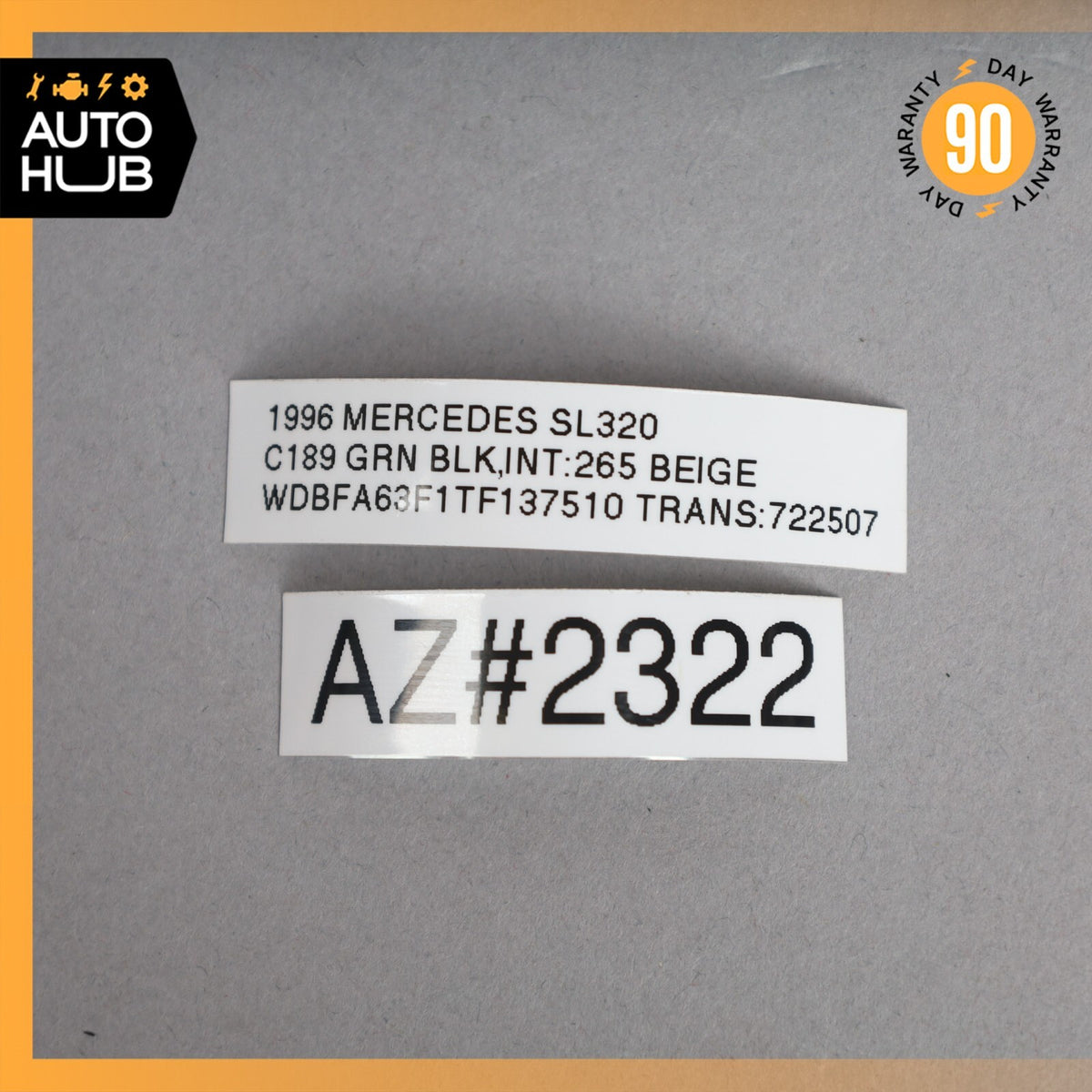 95-02 Mercedes R129 SL320 SL500 Rear Right Side Pad Wear Sensor 1295409113 OEM - photo 12