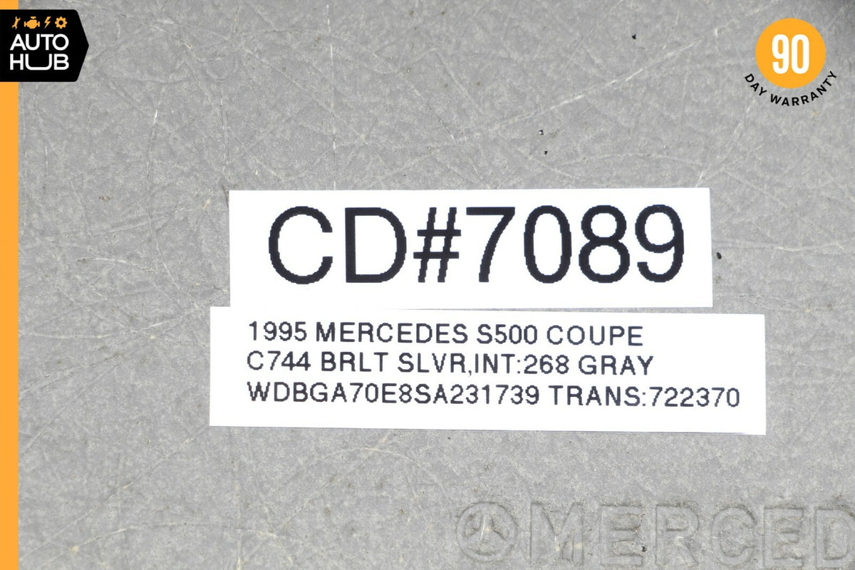 93-99 Mercedes W140 S500 Coupe CL500 Seat Back Panel Cover Gray OEM - photo 12