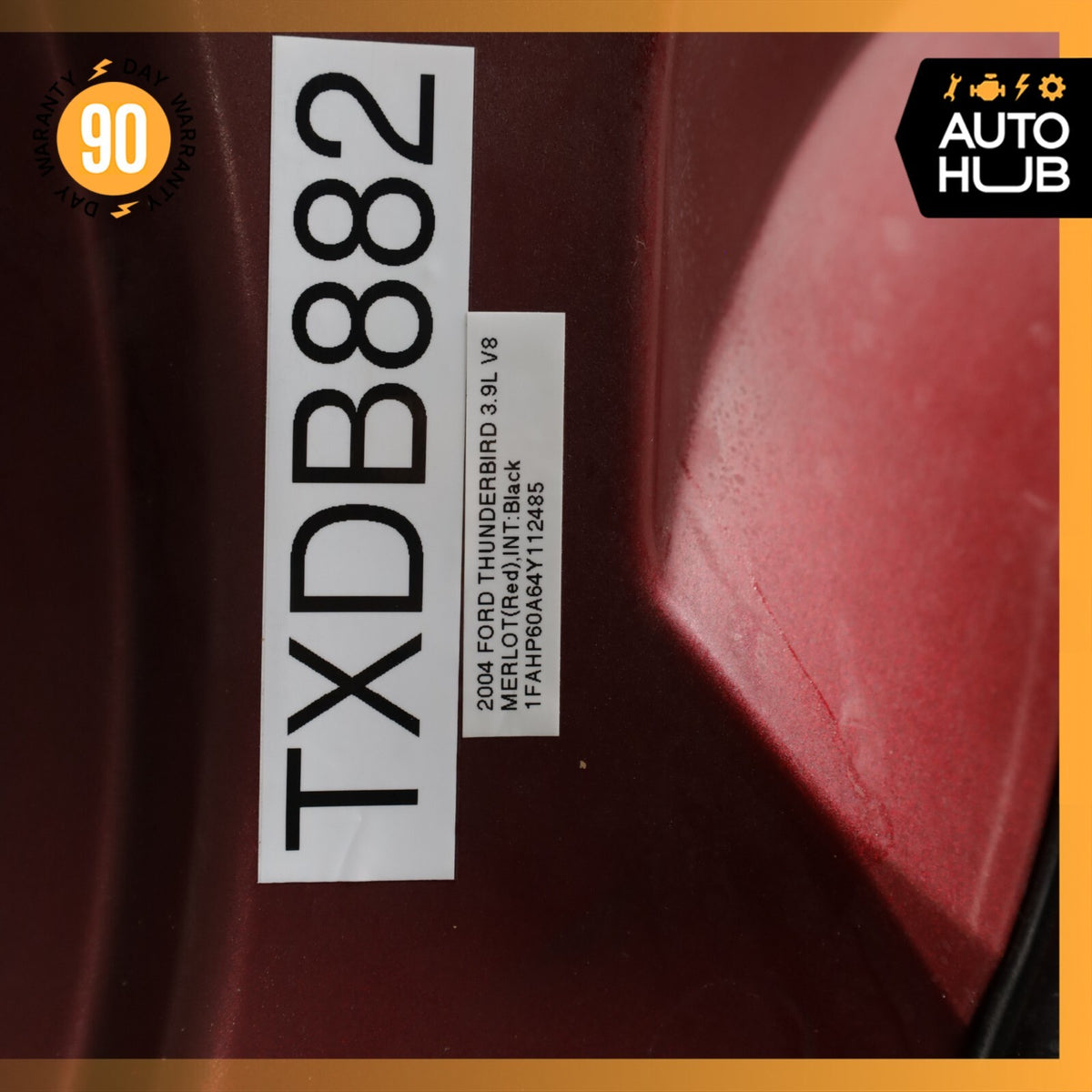 02-05 Ford Thunderbird 3.9L V8 Hood Cover Panel Assembly Red OEM 80k - photo 18