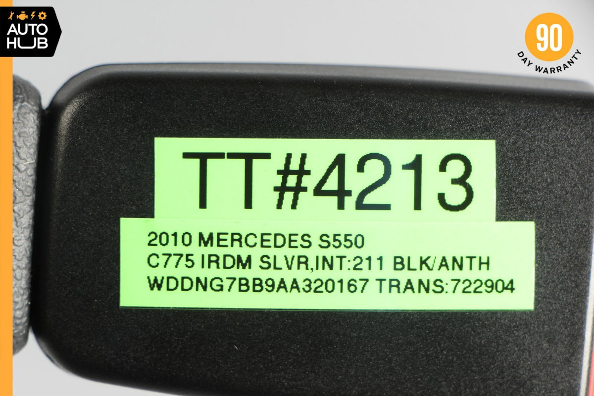 07-14 Mercedes W221 S550 S400 Front Right Passenger Seat Belt Buckle Black OEM - photo 11