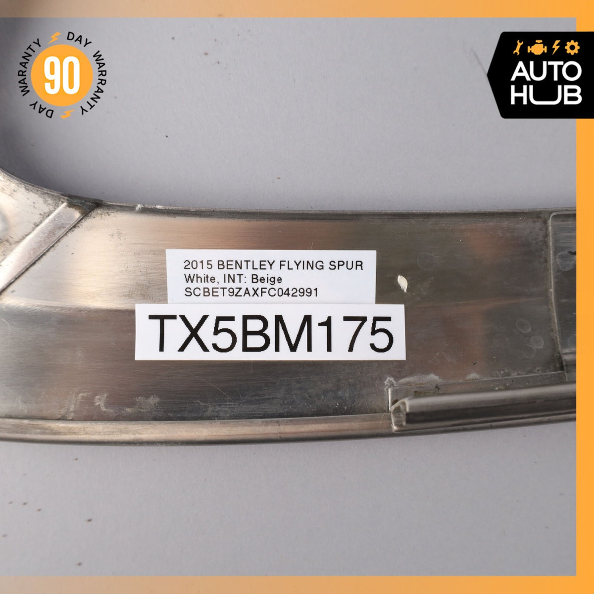 14-18 Bentley Flying Spur Rear Right Side Door Window Frame Trim OEM 44k - photo 17