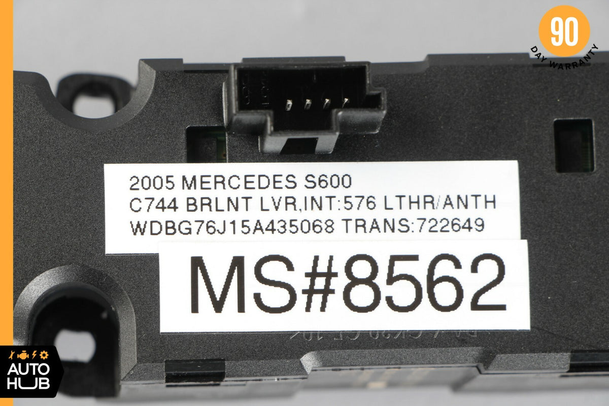 03-06 Mercedes W220 S600 S55 Dashboard Center Switch ESP Hazard Door Lock OEM - photo 12
