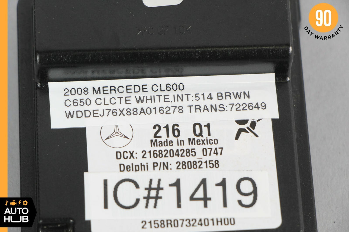 07-10 Mercedes W216 CL600 CL550 Seat Occupancy Module Right Passenger 2168204285 - photo 6