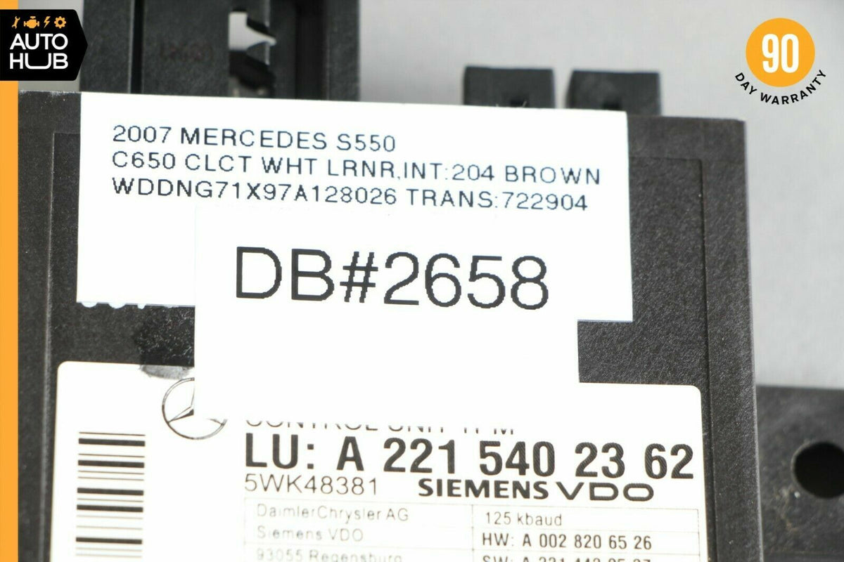07-14 Mercedes W221 S550 CL63 AMG Tire Pressure Monitor Module 2215402362 OEM - photo 6
