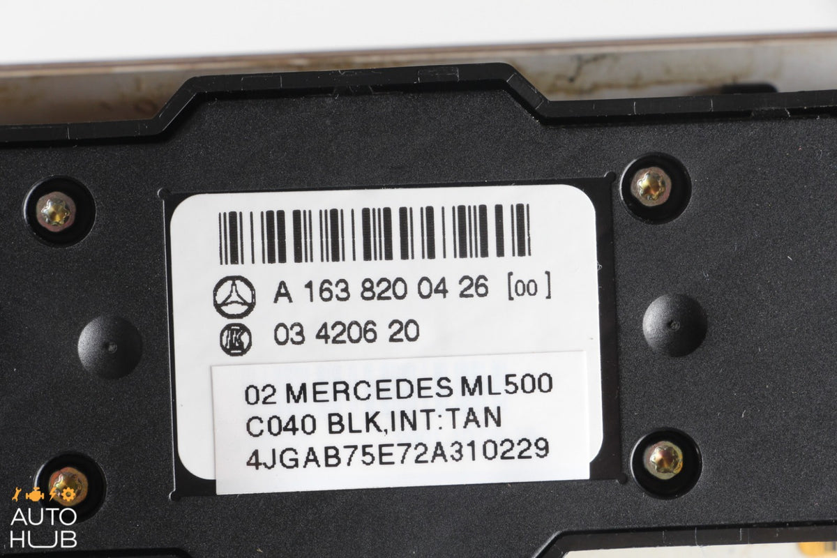 02-05 Mercedes W163 ML320 ML500 Rear AC Heater Climate Control 1638200426 OEM - photo 9