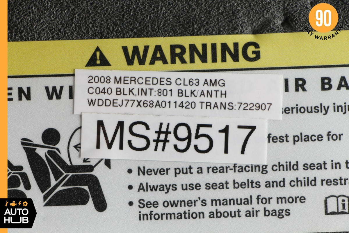 Mercedes W216 CL63 AMG S600 Right Passenger Sun Visor Shade Sunvisor Suede OEM - photo 11