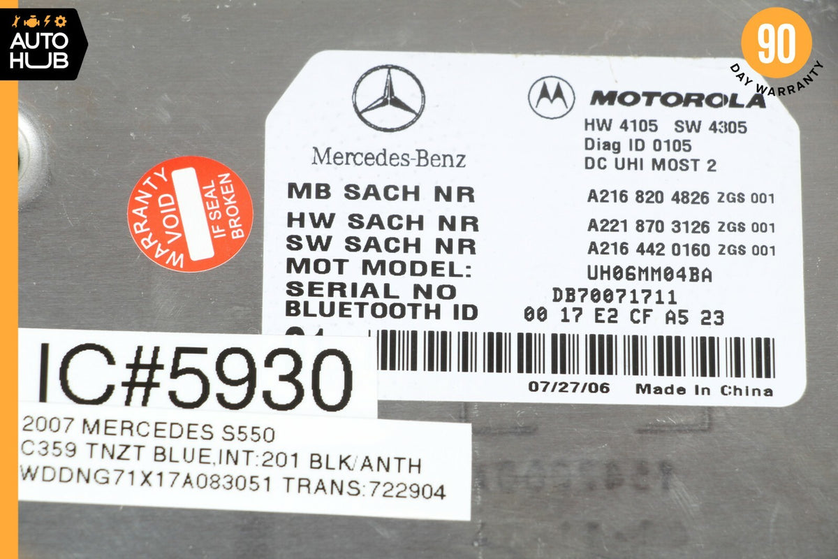 07-10 Mercedes W221 S550 CL550 CL600 Bluetooth Communication Module OEM - photo 8