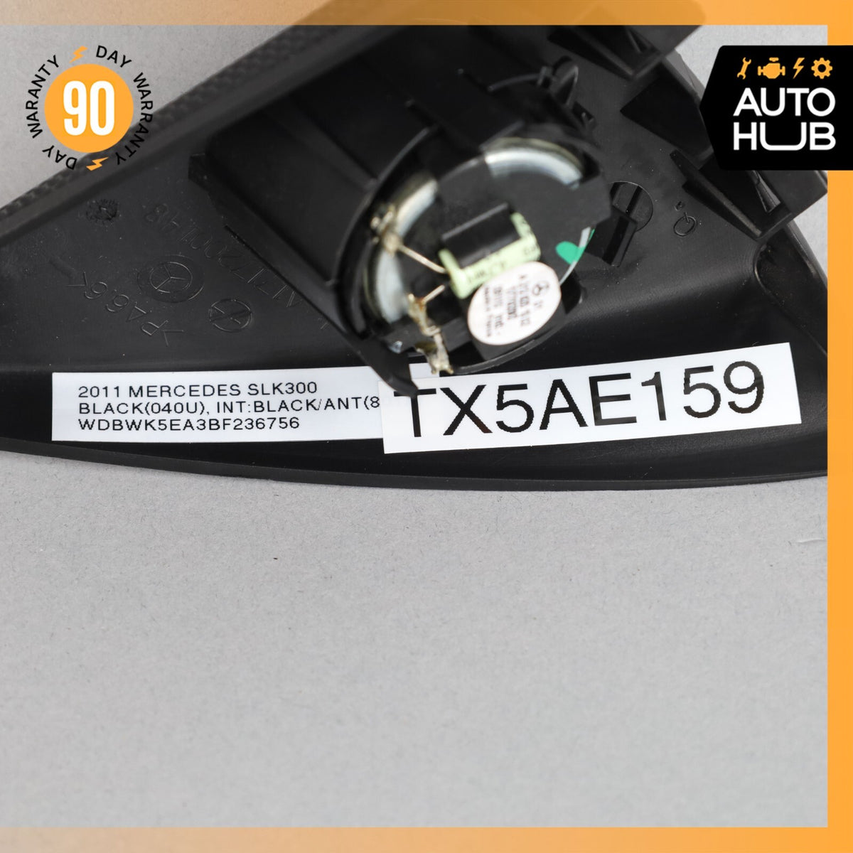05-11 Mercedes R171 SLK300 SLK55 Left Side Door Tweeter Speaker Cover Black OEM - photo 10