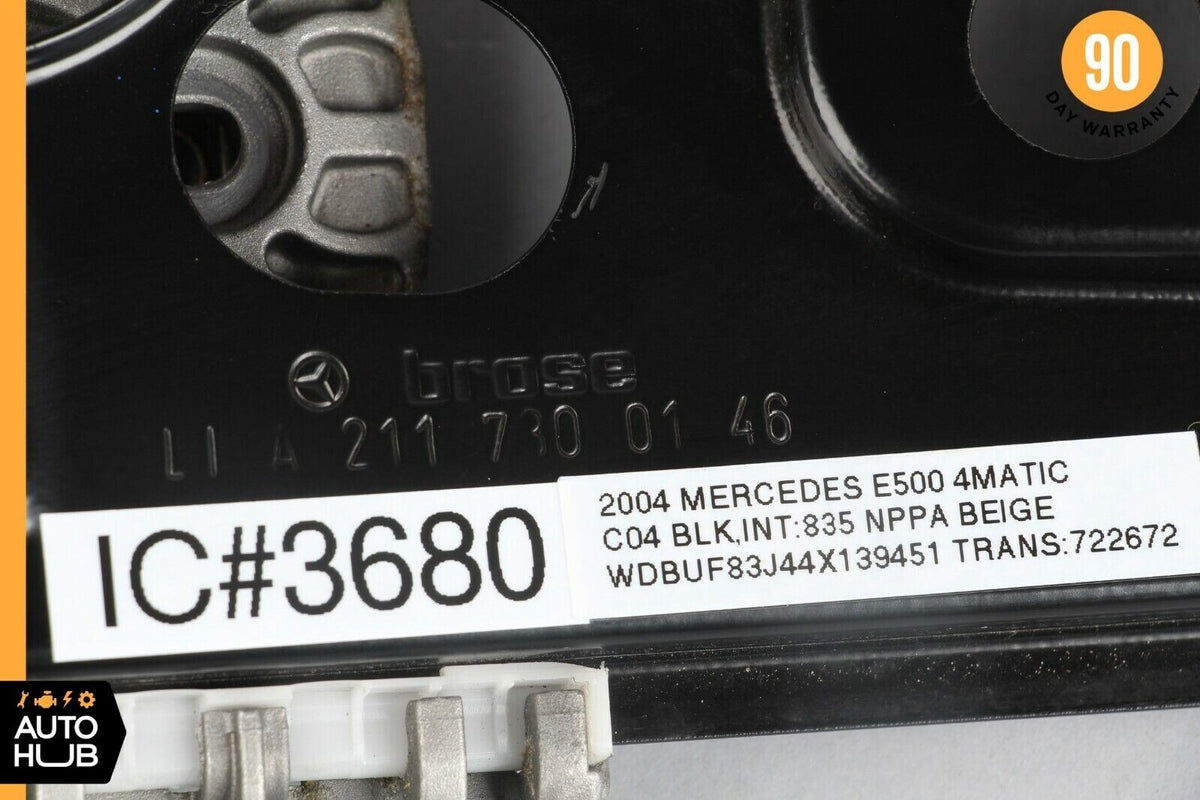 03-09 Mercedes W211 E500 E350 Rear Left Driver Side Window Regulator Motor OEM - photo 11