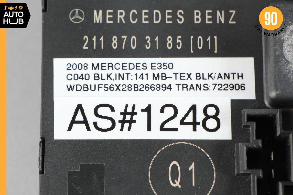 03-09 Mercedes W211 E350 E500 E550 Rear Left Driver Door Control Module OEM - photo 12
