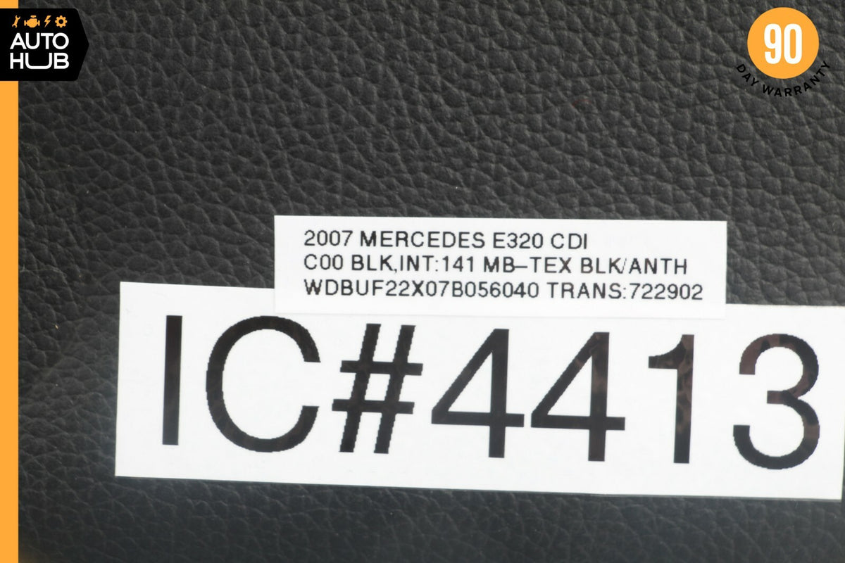 07-09 Mercedes W211 E320 E350 E550 Right Or Left Top Upper Seat Cushion Black - photo 12