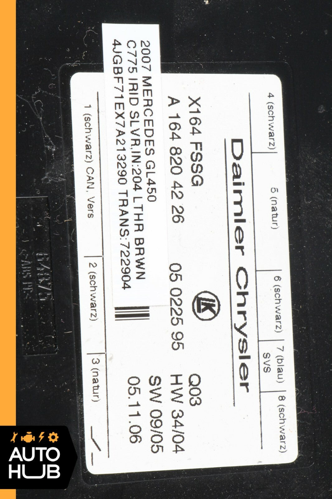 07-12 Mercedes X164 GL450 GL550 Third Seat Row Power Folding Control Module OEM - photo 9