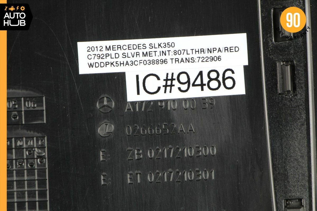 12-20 Mercedes R172 SLK350 SLC300 Left or Right Seat Back Panel Cover Black OEM - photo 12