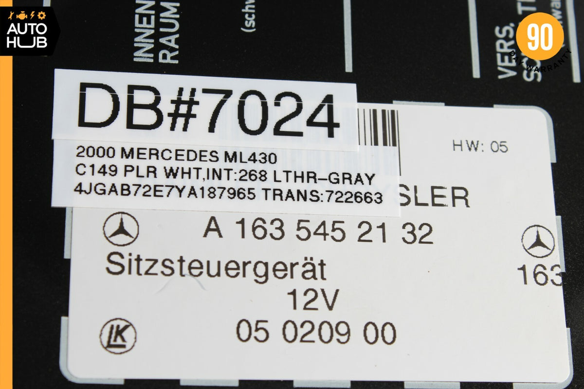 98-05 Mercedes W163 ML430 ML55 AMG Seat Control Module Front Left Or Right OEM - photo 10