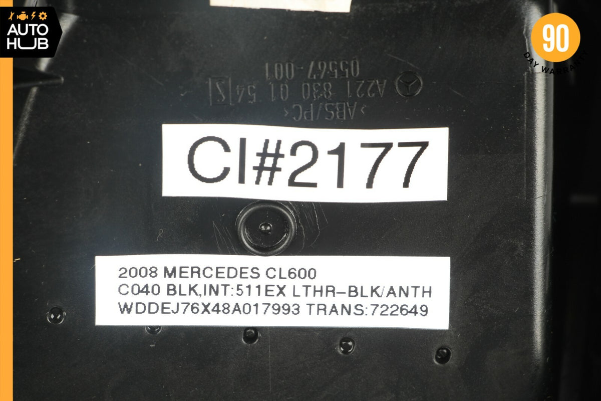 07-14 Mercedes W216 CL600 S550 Left Side Dashboard AC A/C Air Vent Black OEM - photo 12