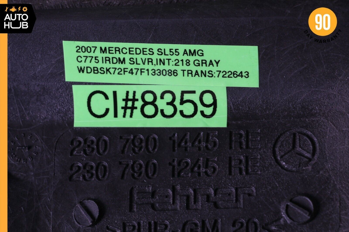 03-12 Mercedes R230 SL55 SL500 Right Top C Pillar Column Cover Trim Suede OEM - photo 12