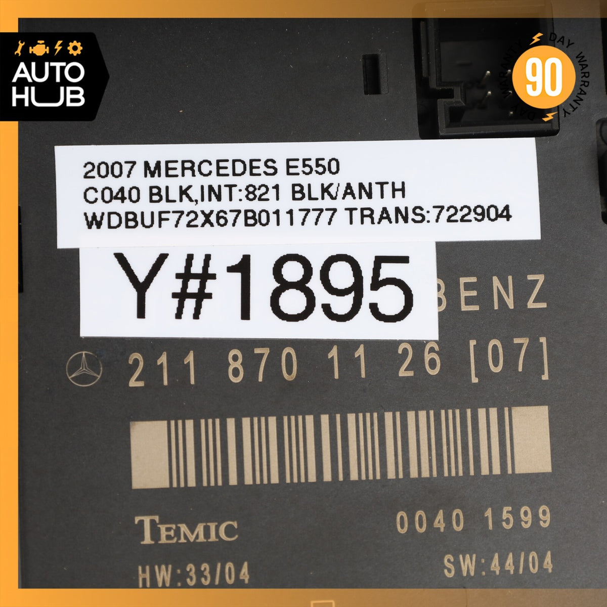 03-09 Mercedes W211 E550 E350 Front Left Driver Side Door Control Module OEM - photo 11