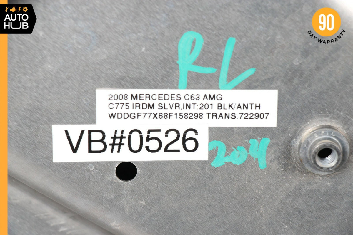 08-16 Mercedes W204 C63 E400 C250 Rear Left Driver Door Window Regulator OEM 72k - photo 9