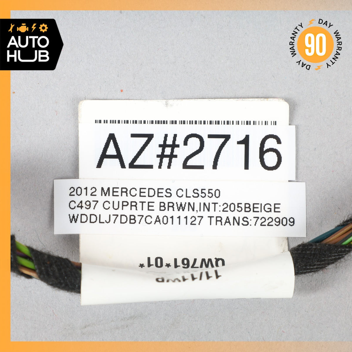 12-14 Mercedes W218 CLS550 CLS63 Front Right Side Door Wire Harness Keyless Go - photo 15