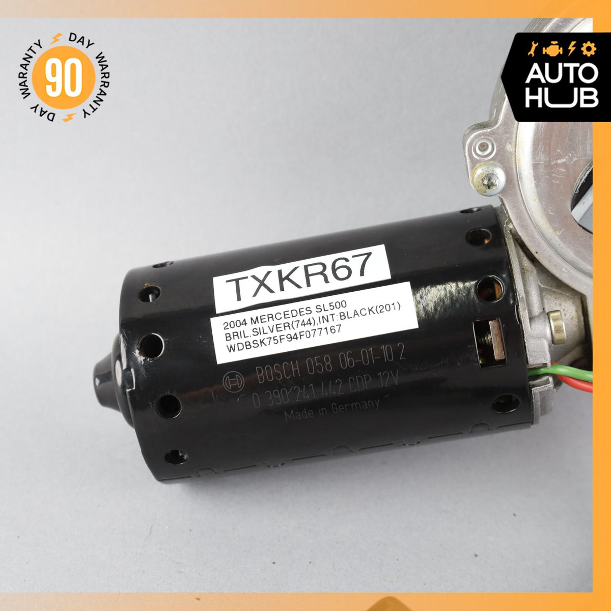 03-12 Mercedes R230 SL500 SL550 SL600 SL55 AMG Windshield Wiper Motor OEM - photo 3