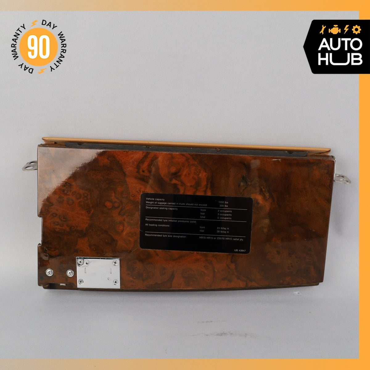 81-89 Rolls Royce Silver Spur Dashboard Dash Glove Box Cover Wood OEM 40k - photo 9