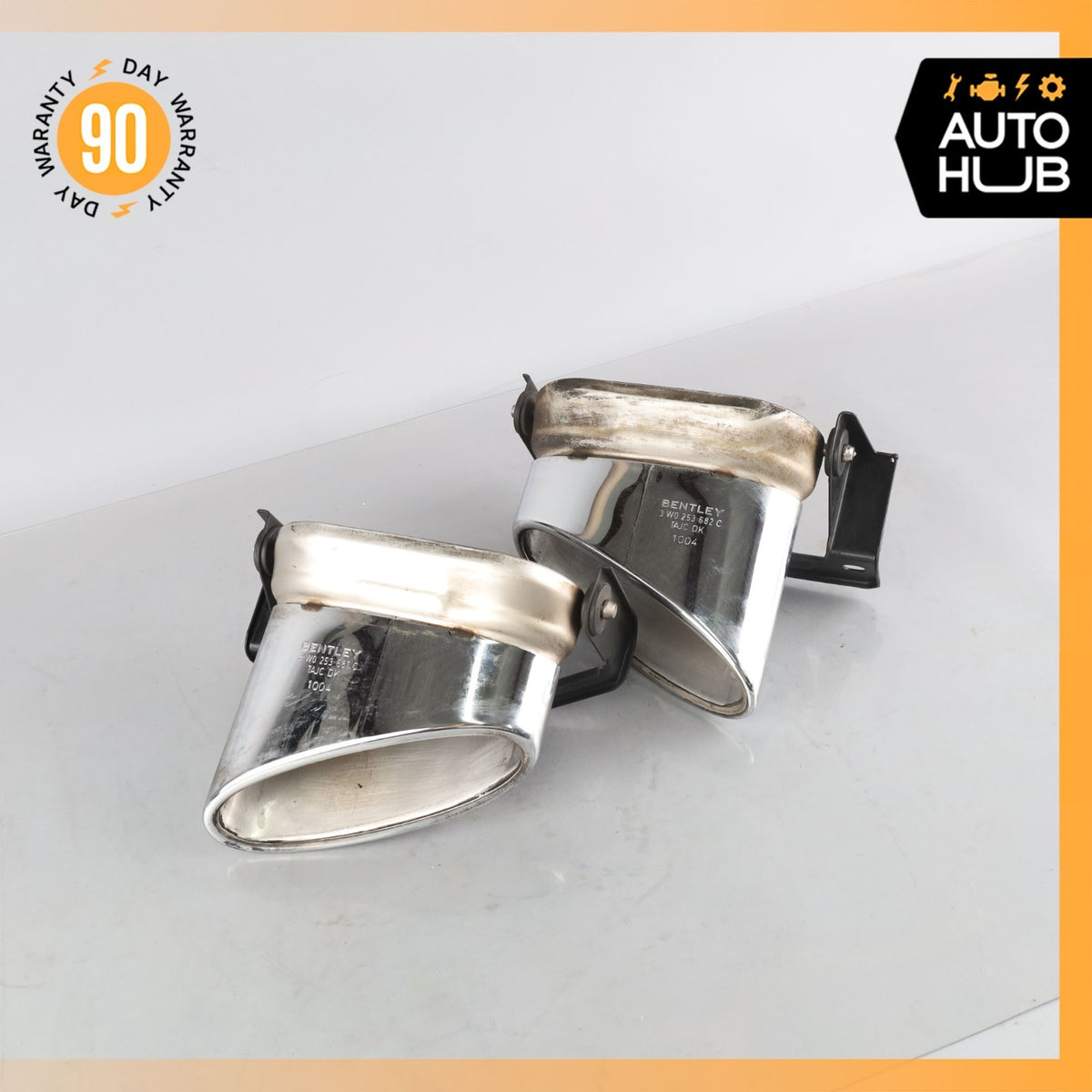 Bentley Continental GTC GT Exhaust Muffler Tips Left and Right Set OEM - photo 2