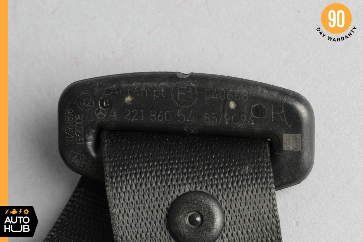 07-10 Mercedes W221 S550 S600 Front Right Passenger Side Seat Belt Black OEM - photo 7