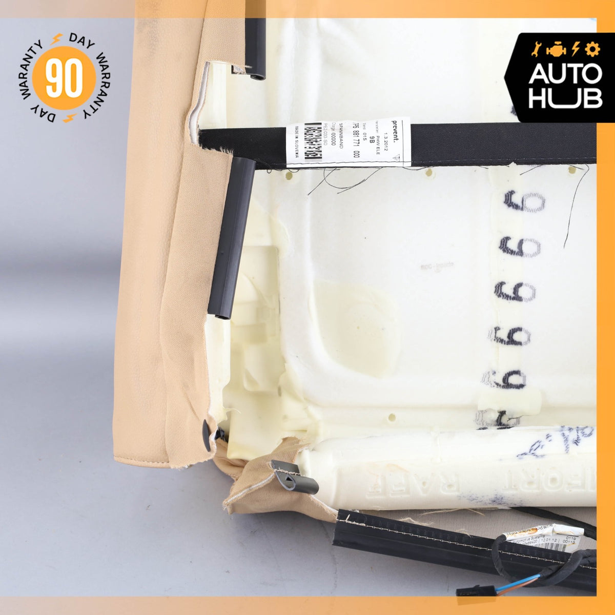11-18 Porsche Cayenne 958 Front Right Side Seat Upper Cushion Beige OEM - photo 11