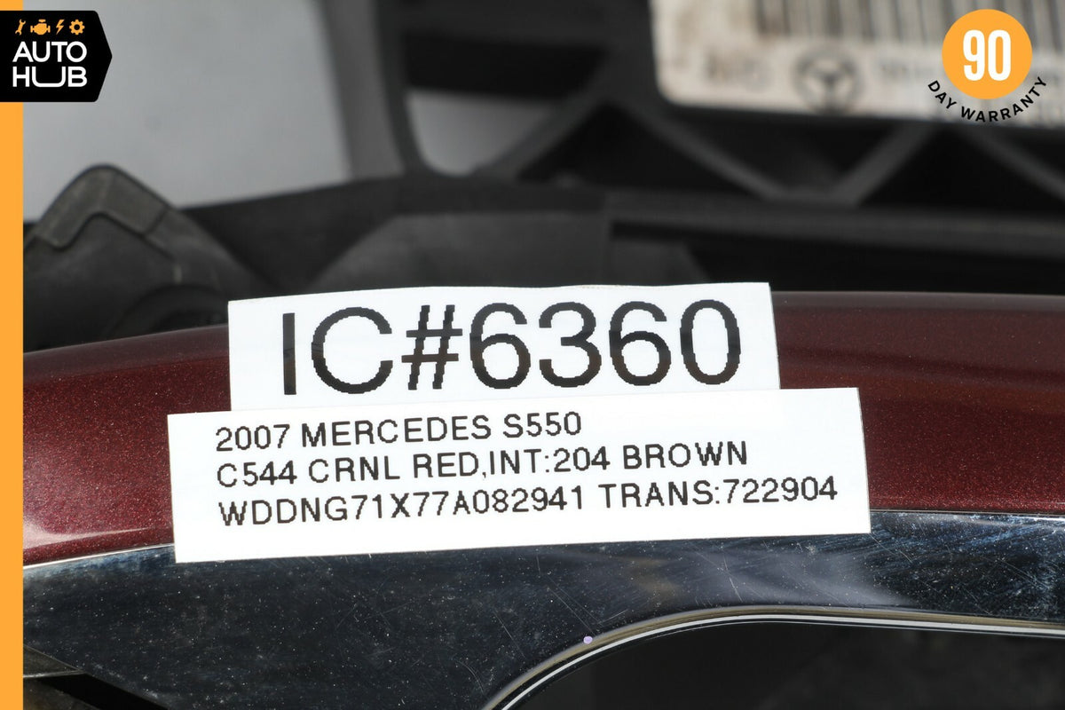 07-13 Mercedes W221 S550 S63 Rear Right Exterior Door Handle Keyless Go Red OEM - photo 12